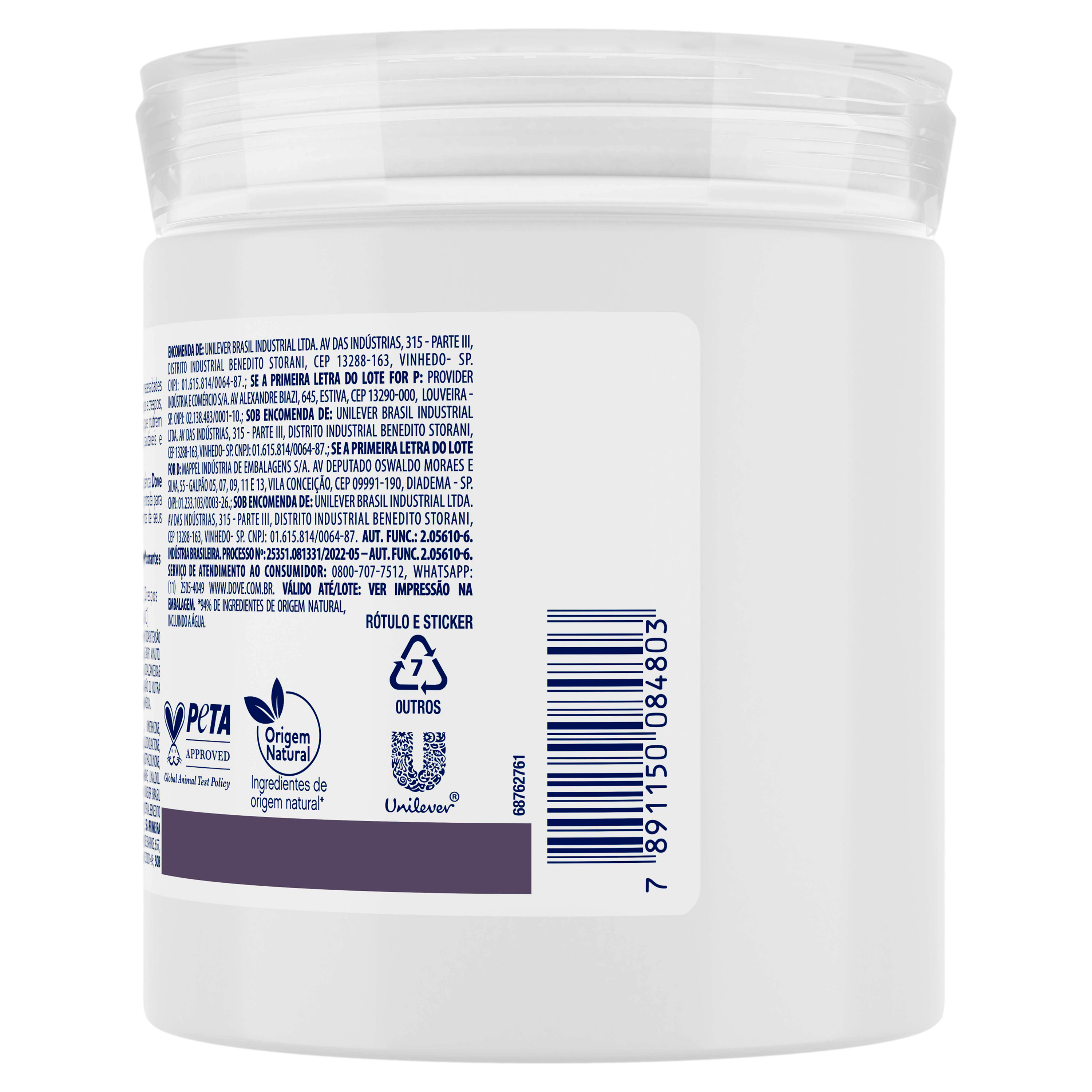 Creme de Tratamento Dove Cacheados e Crespos 500g
