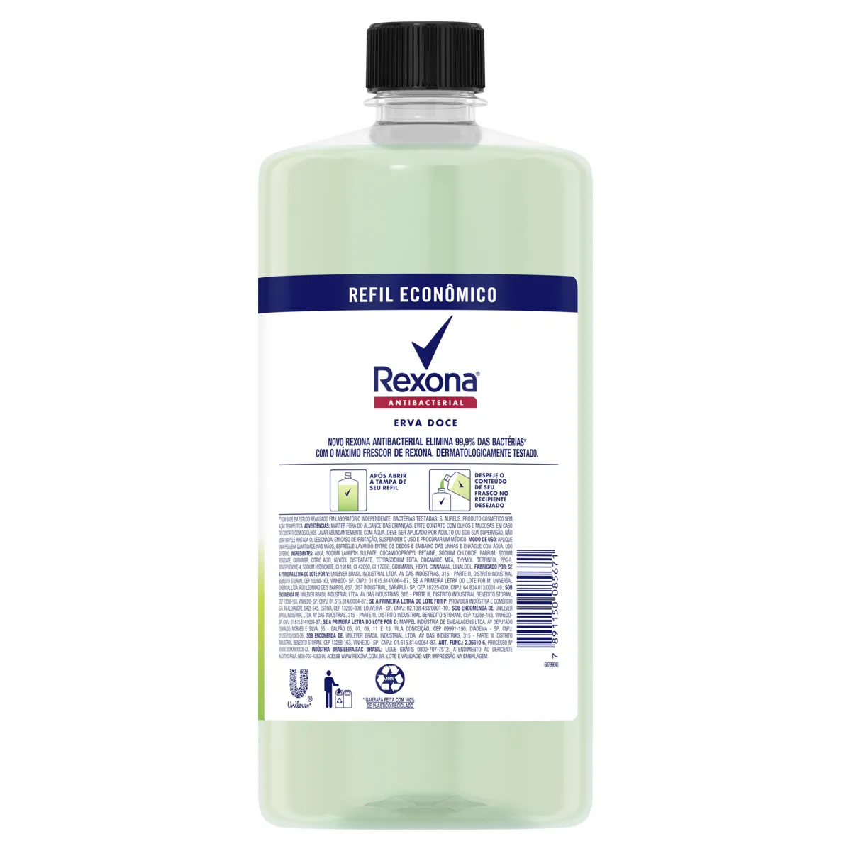 Sabonete Liquido Rexona Antibacteriano Erva Doce C/1L
