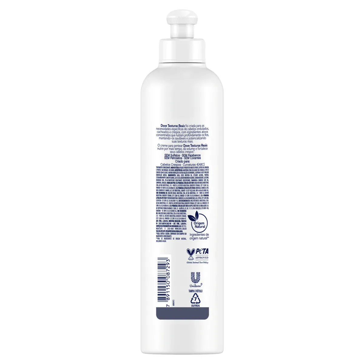 Creme para Pentear Dove Texturas Reais Crespos 355ml
