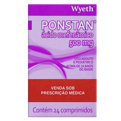 Ponstan 500Mg Wyeth Pfizer Caixa Com 24 Comprimidos