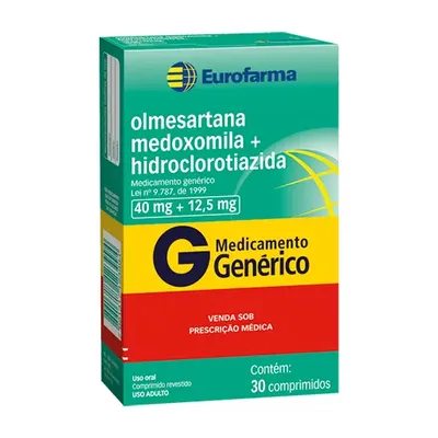 OLMESARTANA+HIDROCLOROTIAZIDA 40/12.5MG 30 COMPRIMIDOS
