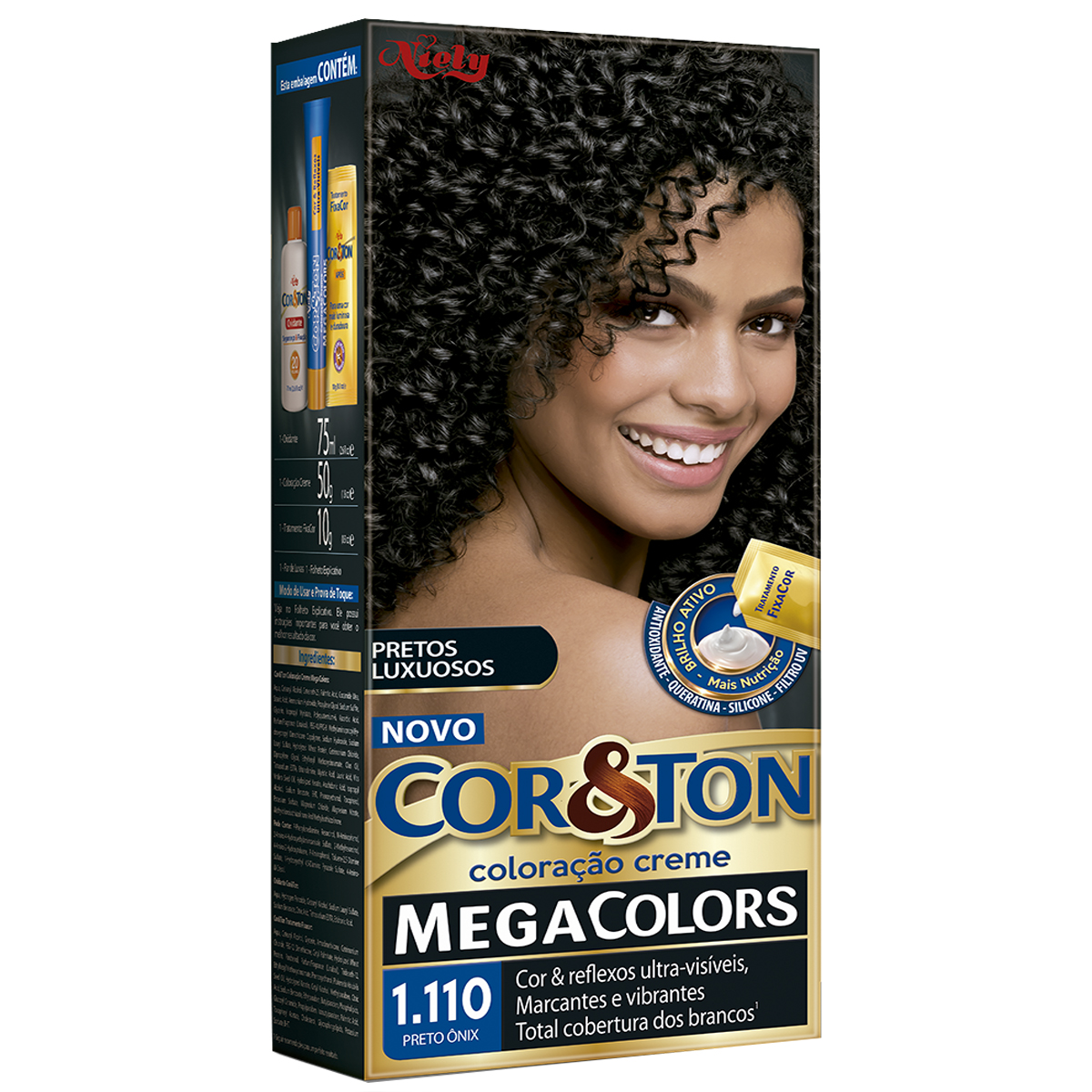 Tintura Cor&Ton Niely 1.110 Preto Onix