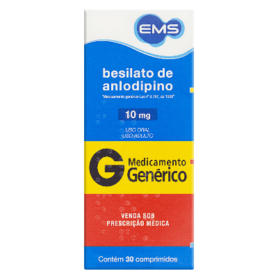 Besilato De Anlodipino 10Mg Cimed Caixa Com 30 Comprimidos