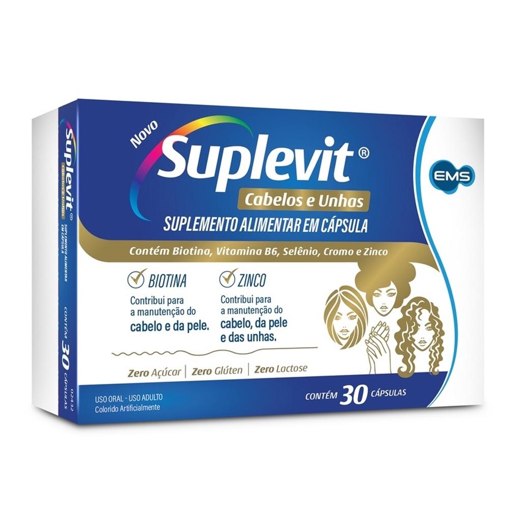 Suplevit Cabelos E Unhas 30 Capsulas - EMS