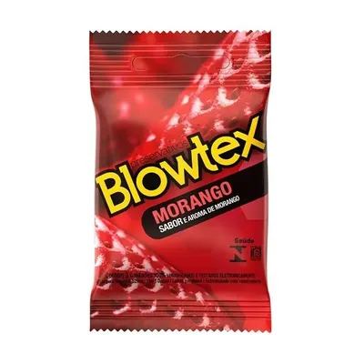Preservativo Blowtex Morango Embalagem 3 Un