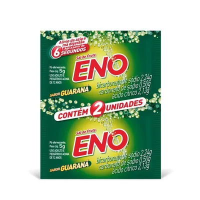 Sal de Frutas Eno 2 Envelopes 5g de Pó Efervesc Guaraná -GSK