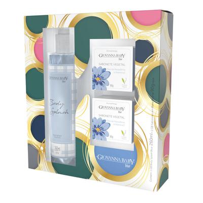 Kit Blue Body Splash 260ml+2 Sabonetes 90g - GIOVANNA BABY