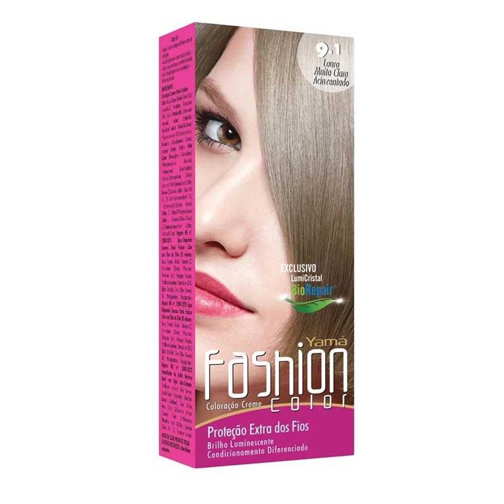 Coloração Yamá Fashion Color 9.1 Louro Muito Claro Acinzetad