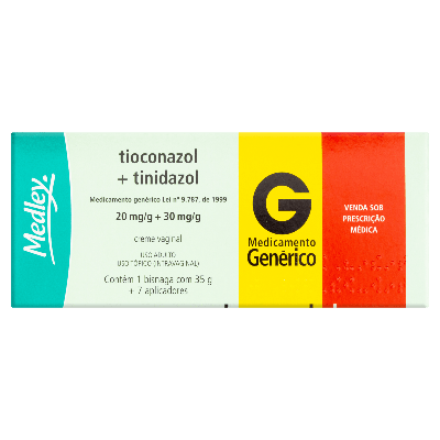 Tioconazol + Tinidazol 35g Creme Vaginal+7Aplicadores-MEDLEY