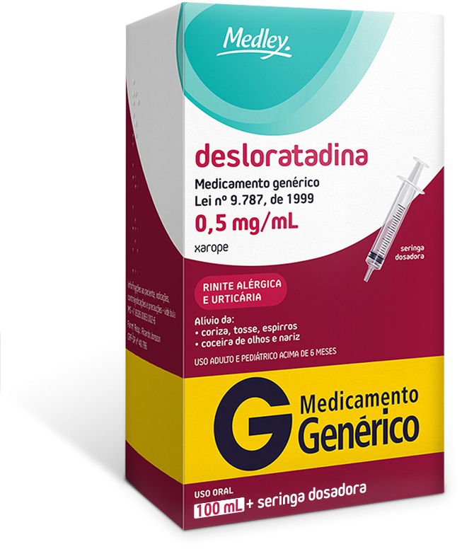 Desloratadina 0,5mg/ml Xarope 100ml - MEDLEY