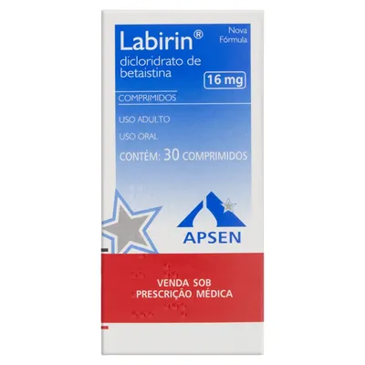 Labirin16Mg Apsen Caixa Com 30 Comprimidos