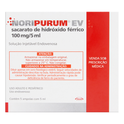 Noripurum EV 100mg/5ml Endovenoso 5 ampolas - BLANVER
