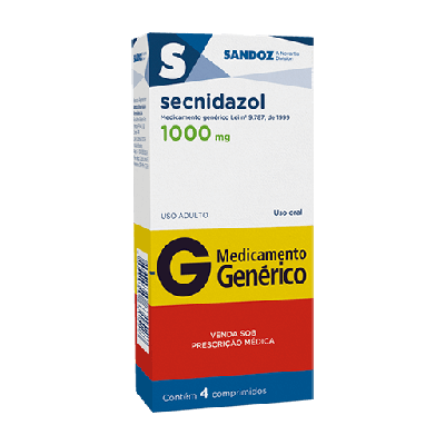 Secnidazol Genérico 1000Mg Sandoz Com 4 Comprimidos