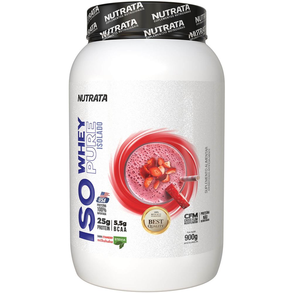 Iso Whey (900G) - Sabor Morango, Nutrata