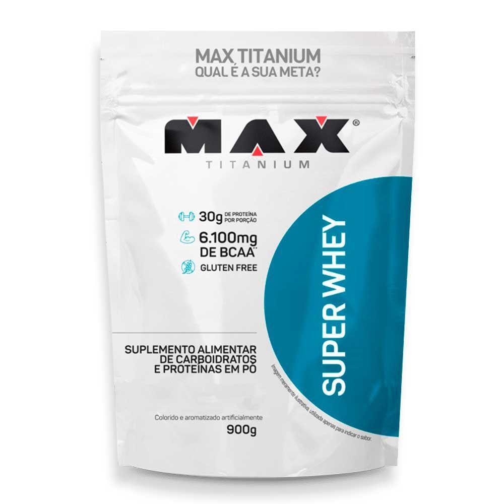 Refil Super Whey Max Titanium Baunilha 900g