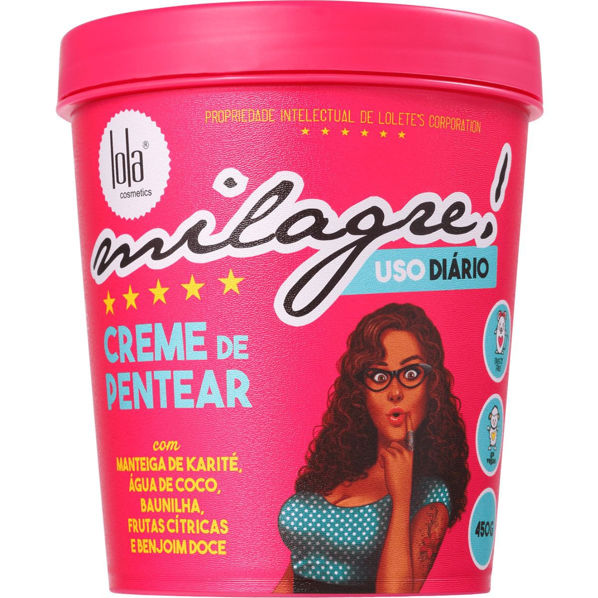 Creme De Pentear Lola Cosmetics Milagre 450G
