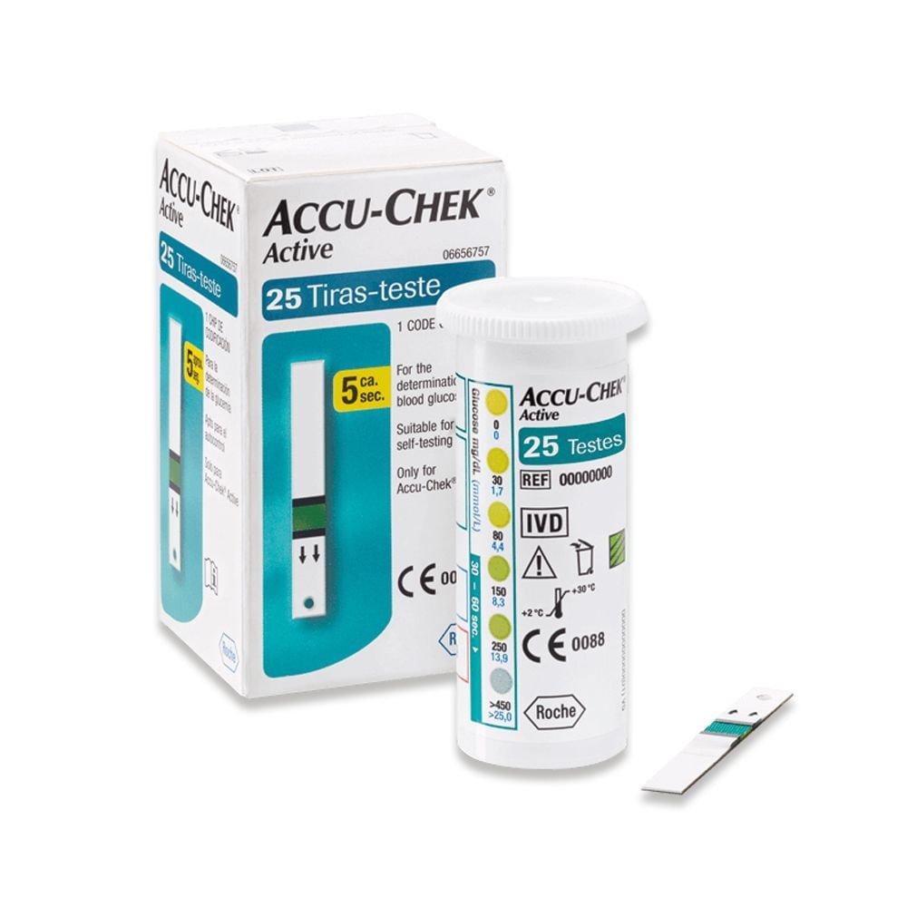 Tiras De Glicemia Accu-Chek Active Roche 25Un