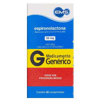Espironolactona 25Mg Ems Caixa Com 30 Comprimidos