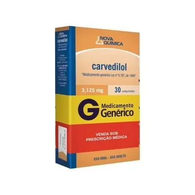 CARVEDILOL 3.125MG 30 COMPRIMIDOS