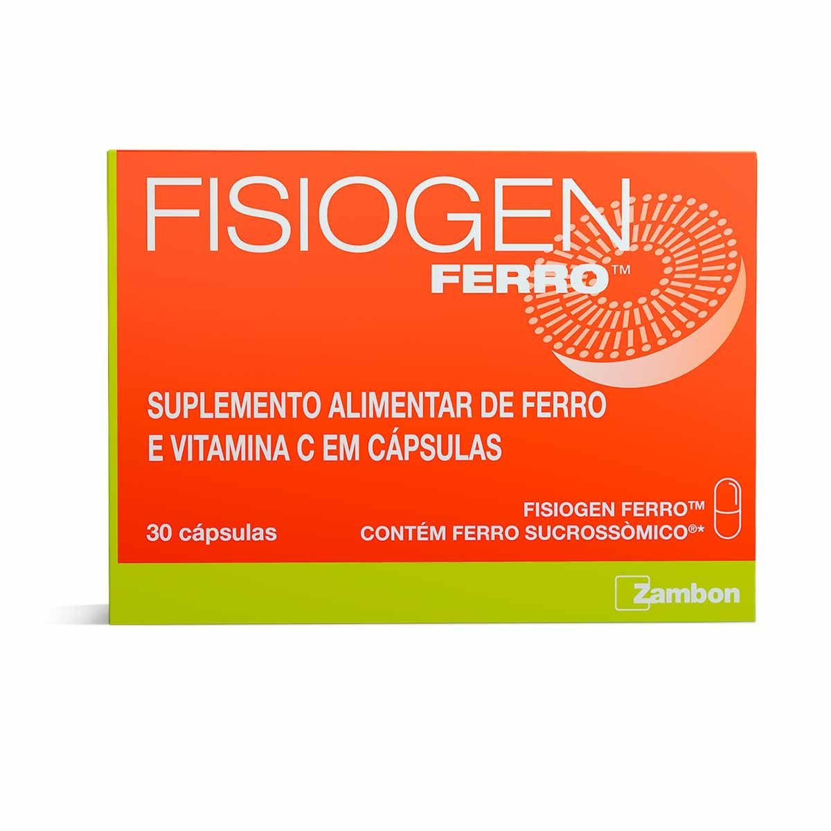 Fisiogen Ferro Zambon Com 30 Cápsulas