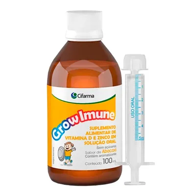 Polivitamínico Grow Imune Sabor Abacaxi Cifarma 100Ml