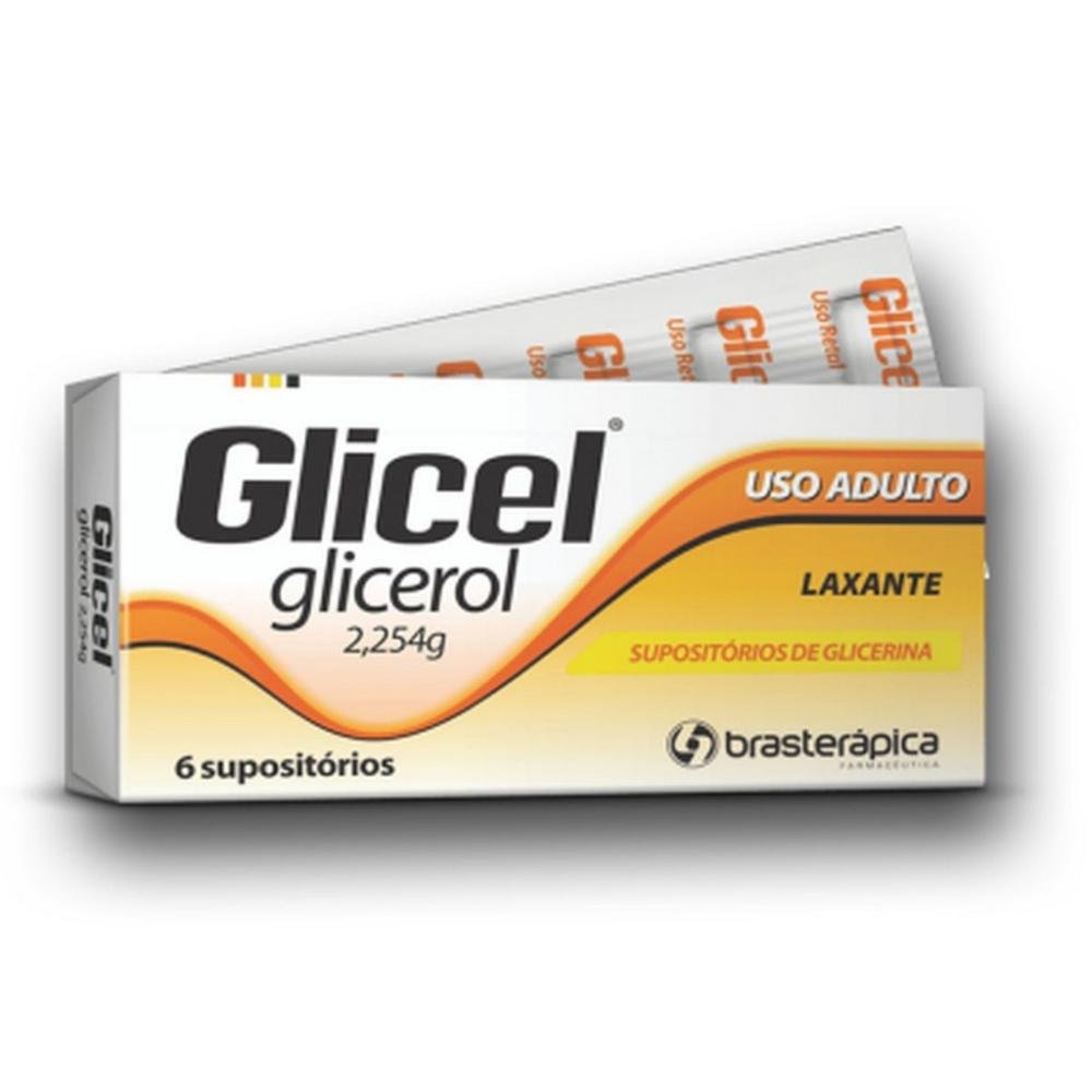 Glicel Adulto Brasterápica Caixa Com 6 Supositórios