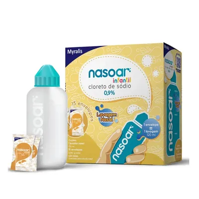 Nasoar Infantil Solução Nasal 15 envelopes -MYRALIS