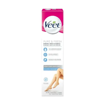 Creme Depil Veet Pure Fresh Pele Sens 200ml