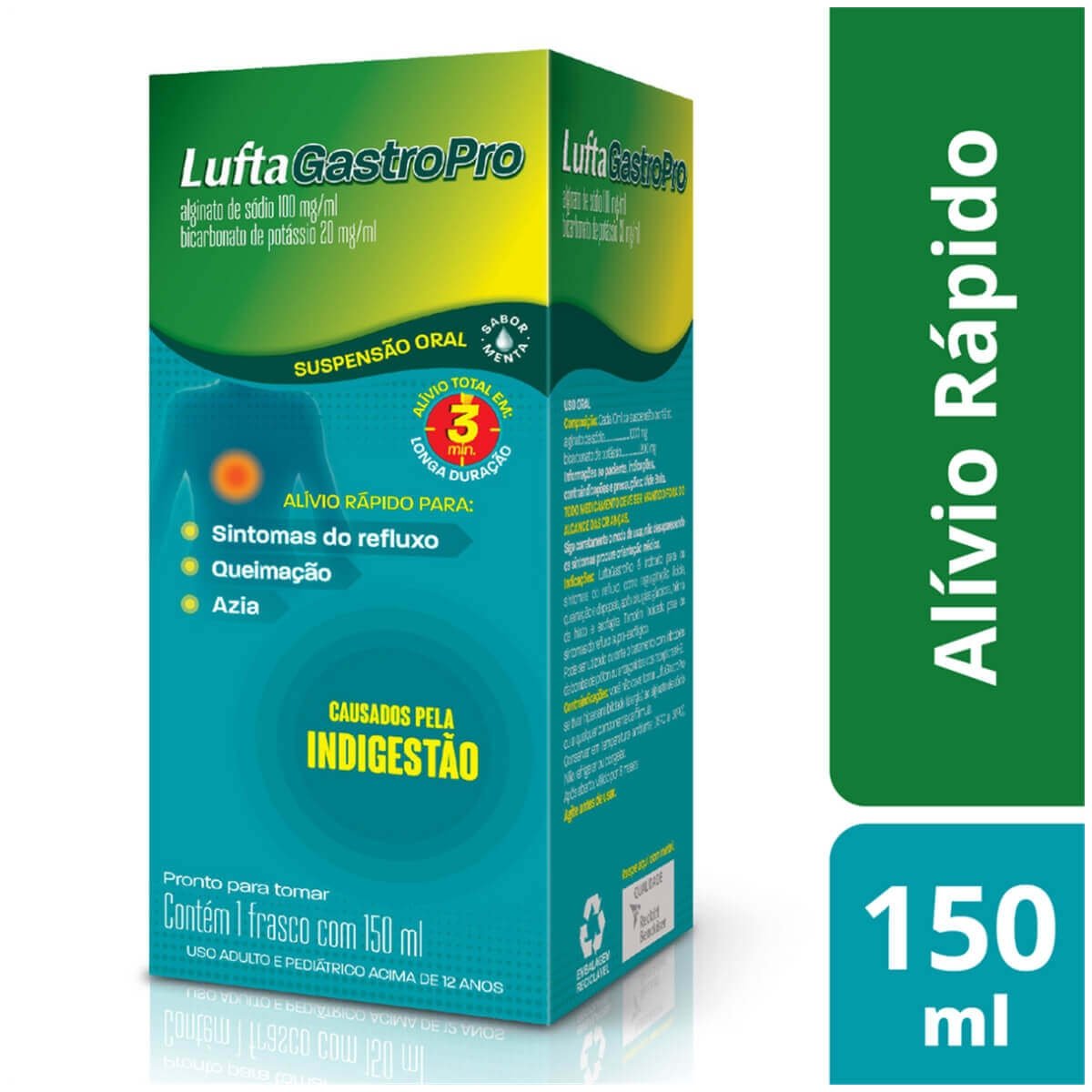 LuftaGastroPro Sabor Menta Suspensão Oral 150ml