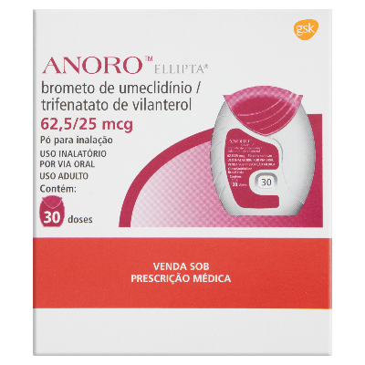 Anoro Ellipta 62,5mcg + 25mcg com 30 doses