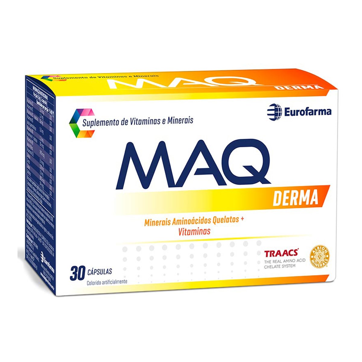 Suplemento Vitamínico-Mineral Maq Derma Com 30 Cápsulas