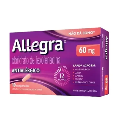 Allegra D 60Mg + 120Mg Sanofi Caixa Com 10 Comprimidos