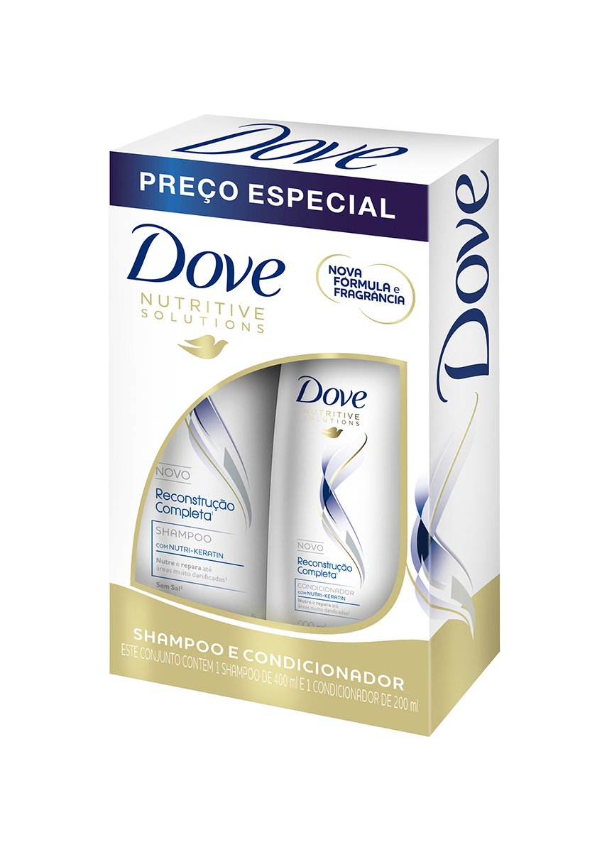 Kit Dove Reconstrução Completa Shampoo 400Ml+Cond 200ml