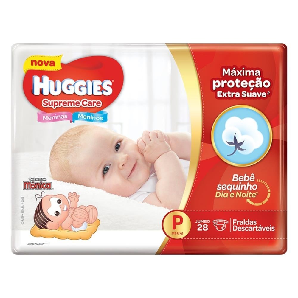 Fralda Supreme Care P Huggies 28Un
