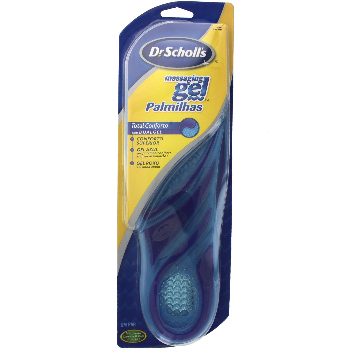 Palmilha Massaging Gel Masculina 1 par - DR. SCHOLLS