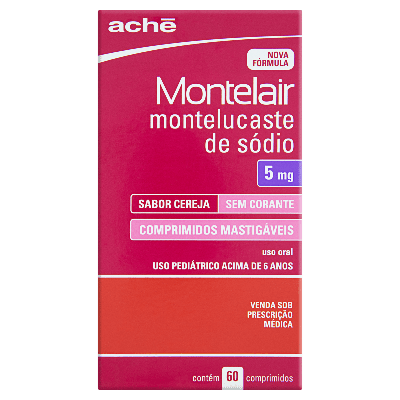 Montelair 5Mg, Caixa Contendo 60 Comprimidos Mastigáveis