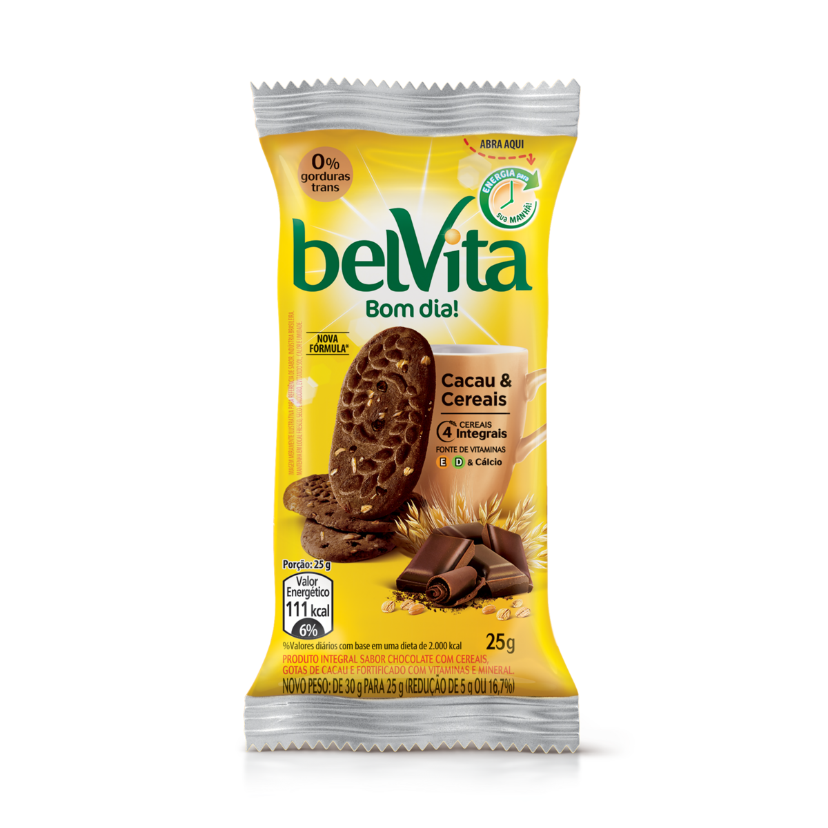 Biscoito Integral Cacau E Cereais Belvita 75G