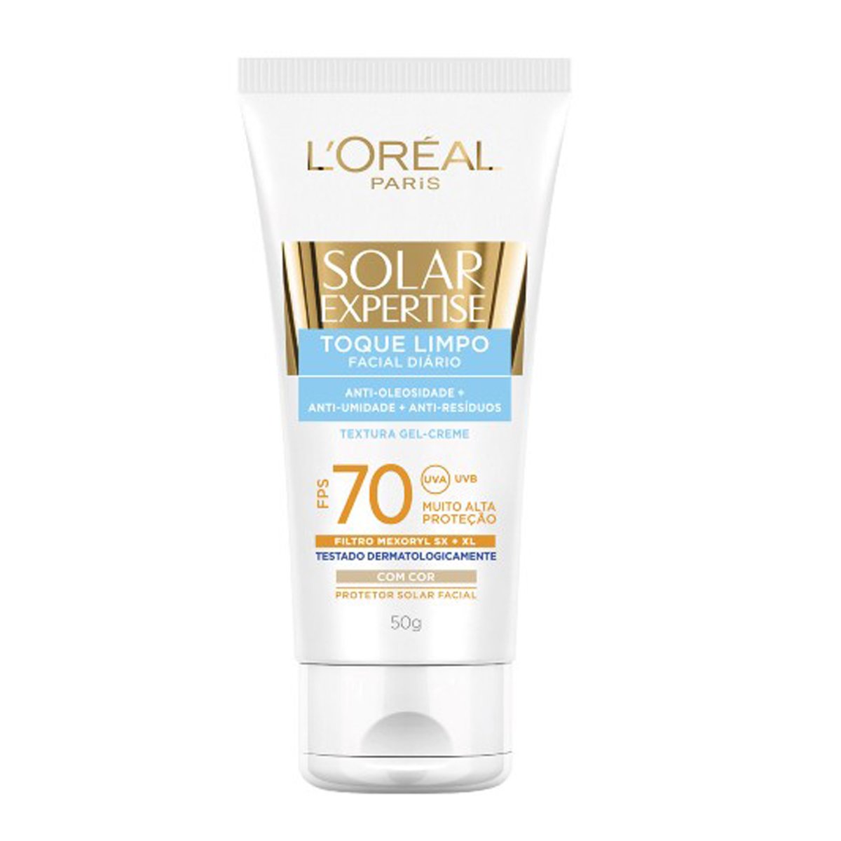 Protetor Solar Loreal Solar Facial Fps70 Toque Limpo 50G