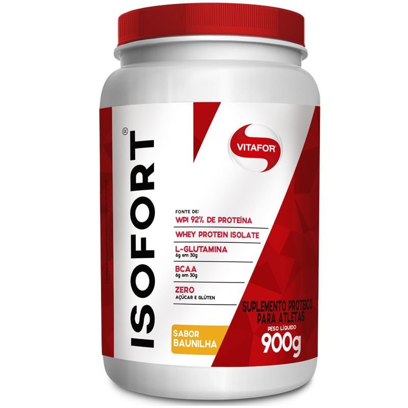 Whey Protein Vitafor Isofort Baunilha 900g