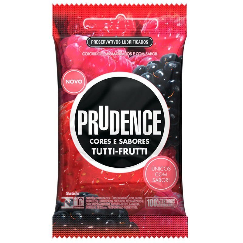 Preservativo Prudence Tutti Frutti Embalagem 3 Un