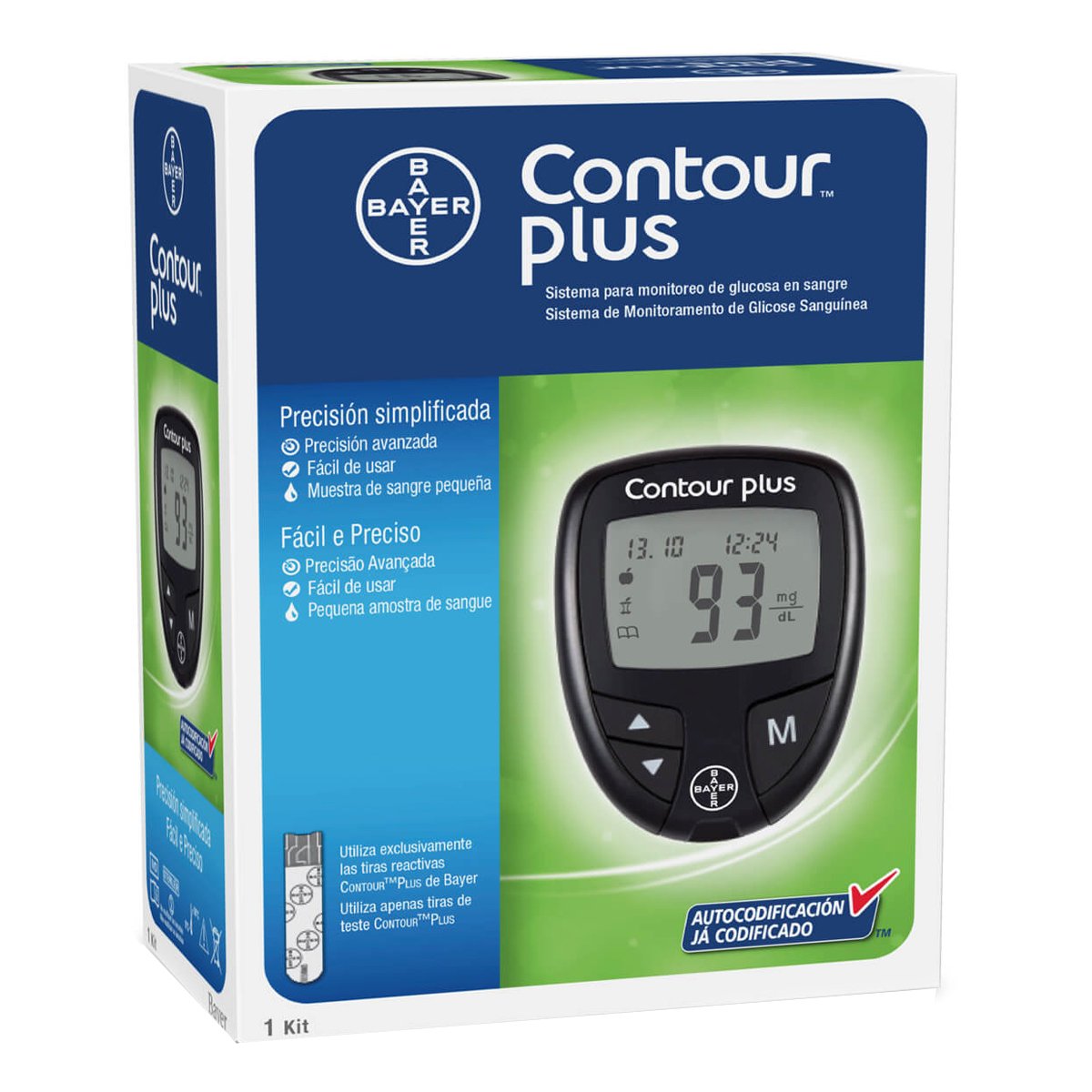 Monitor de Glicemia Contour Plus Kit Completo - BAYER