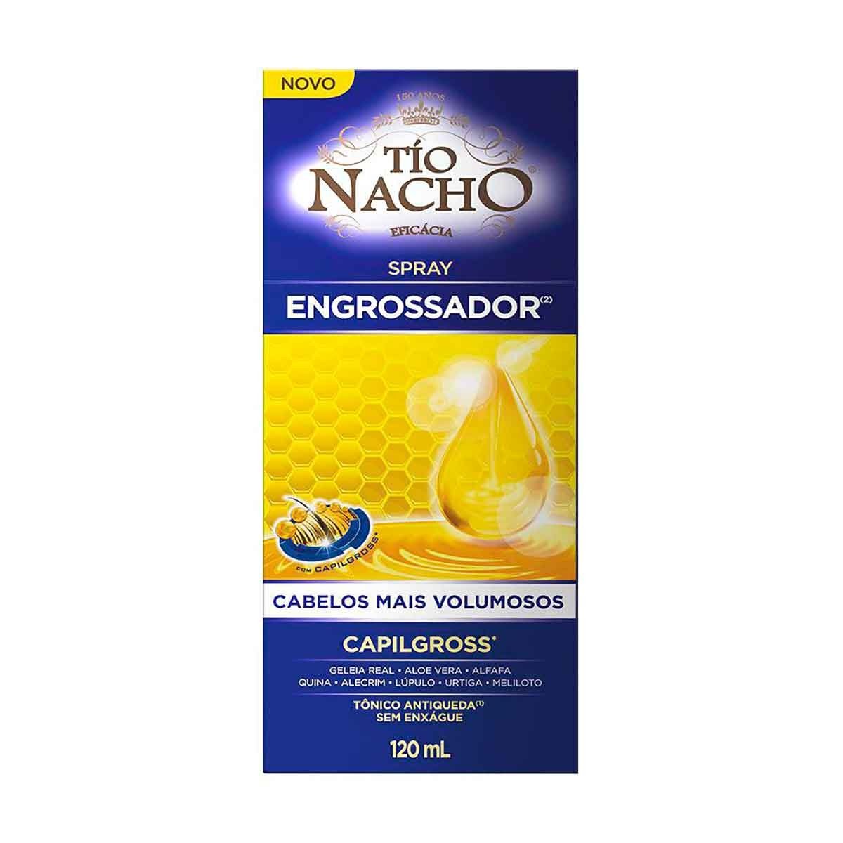 Tio Nacho Spray Engrossador Cabelos Mais Volumosos 120Ml