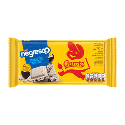 Chocolate Branco Com Biscoito Negresco Garoto 80G