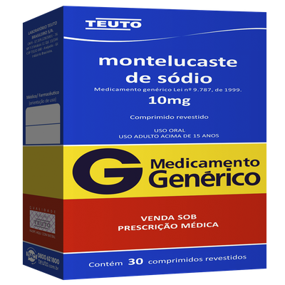 Montelucaste De Sódio 10Mg Teuto 30 Comprimidos