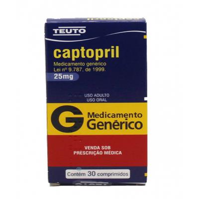 Captopril 25Mg Teuto Caixa Com 30 Comprimidos