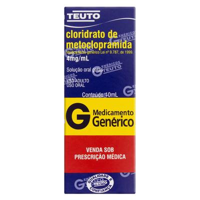 Cloridrato De Metoclopramida 4Mg/Ml Teuto 10Ml