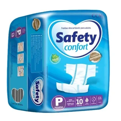 Fralda Geriátrica Confort Tamanho P Safety Com 10Un