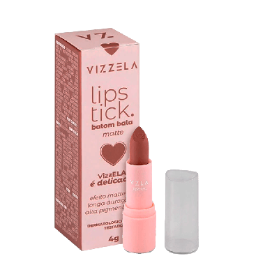 Batom Bala Cor 01 - Delicada - Vizzela 4g