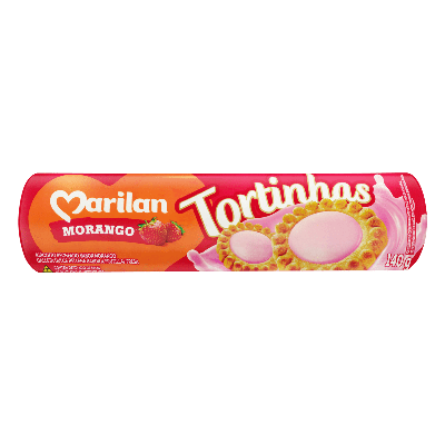 Biscoito Recheado Tortinha De Morango Marilan 140G