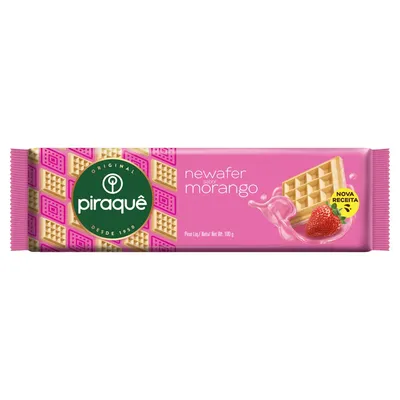Biscoito Wafer Newafer Morango Piraquê 100g